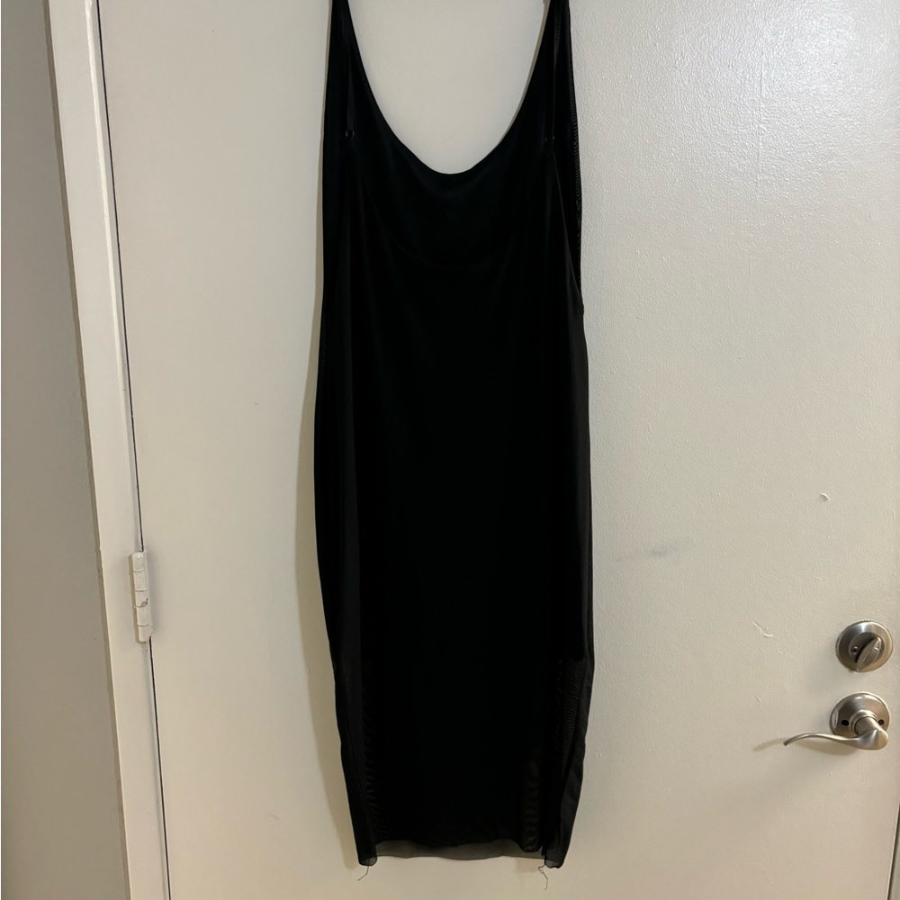 Attached Cocktail Slip Dress Black